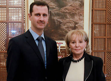 Assad e Walters em entrevista que foi ao ar em dezembro