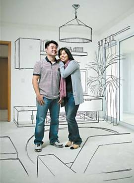 O casal de dentistas Carolina Iegami e William Korya em seu apartamento na Vila Gumercindo (zona sul)
