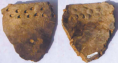 Fragmentos de cermica encontrados na caverna na China