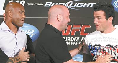 Presidente do UFC, Dana White separa Anderson Silva e Chael Sonnen