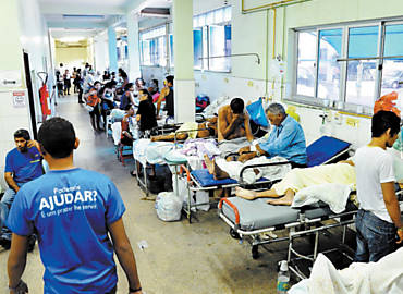 Pacientes em pronto-socorro municipal de São Luís