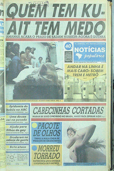 Jornal "Notícias Populares" - 20/03/2019 - sãopaulo
