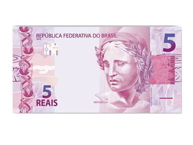 Cédula de R$ 5 da segunda família do Real, que será lançada em 2013