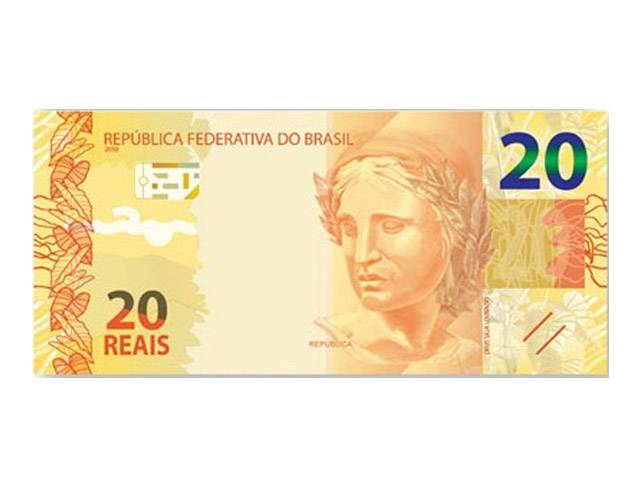 Nova cédula de R$ 20, que será lançada oficialmente na segunda-feira (23)