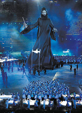 Boneco gigante de Voldemort, personagem de Harry Potter