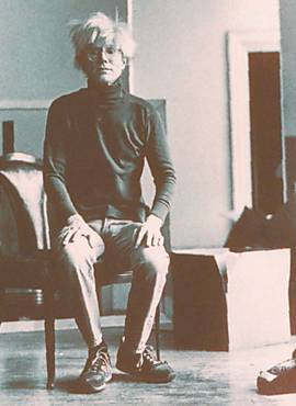 Andy Warhol na Factory, seu ateli em Manhattan