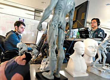 Funcionrios da Valve, criadora da srie "Portal", trabalham na sede da empresa em Bellevue,Washington, nos EUA