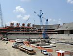 Obras de construção da Arena Pernambuco, em Recife Leia mais