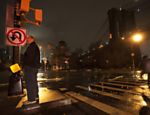 Homem passa por região inundada, próxima ao cais do Brooklyn Leia mais