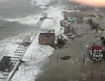 A enseada de Atlantic City é invadida pelas águas trazidas pelo tempestade Sandy Leia mais