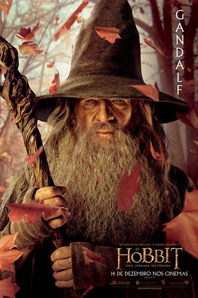 O veterano ator Ian McKellen interpreta o mago Gandalf no filme