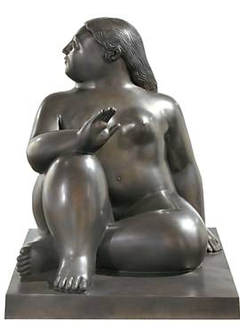 'Mulher Sentada', obra de Botero à venda em São Paulo