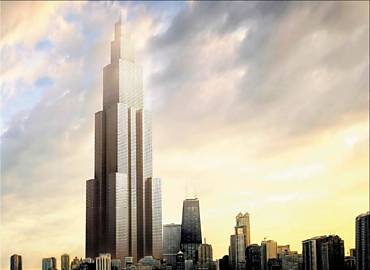 Modelo virtual do Sky City, que deve ser construdo em 3 meses em Changsha, na China