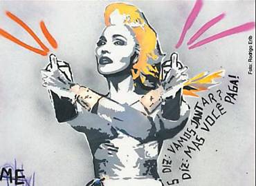 Grafite de Siss escolhido porMadonna para a capa do single