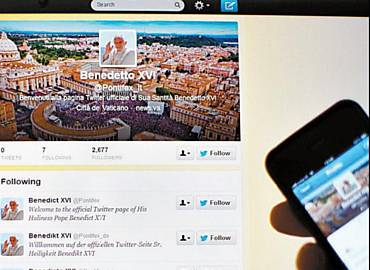 Perfil do papa no Twitter, que já tem milhares de seguidores