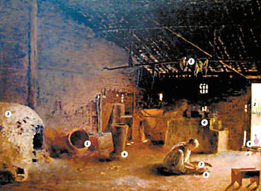 Imagem cedida pela Pinacoteca do Estado de So Paulo, que reproduz a obra "Cozinha Caipira" (1895), de Almeida Jnior
