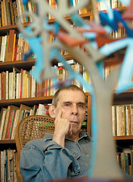 O escritor Sérgio Sant'Anna, que lança "Páginas sem Glória", em seu apartamento, no Rio