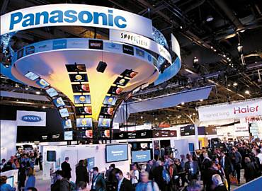 Estande da Panasonic na CES 2012; evento atraiu 150 mil visitantes no ano passado