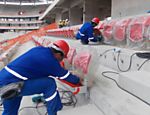 Instalação das primeiras cadeiras da Arena Pernambuco, que será palco da Copa das Confederações, este ano, e da Copa do Mundo, em 2014