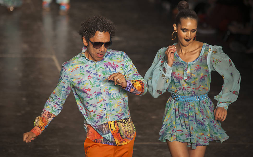 Wilson Simoninha durante desfile da grife Cavalera no primeiro dia da São Paulo Fashion Week primavera-verão 2013/2014, na Bienal do Ibirapuera Veja especial