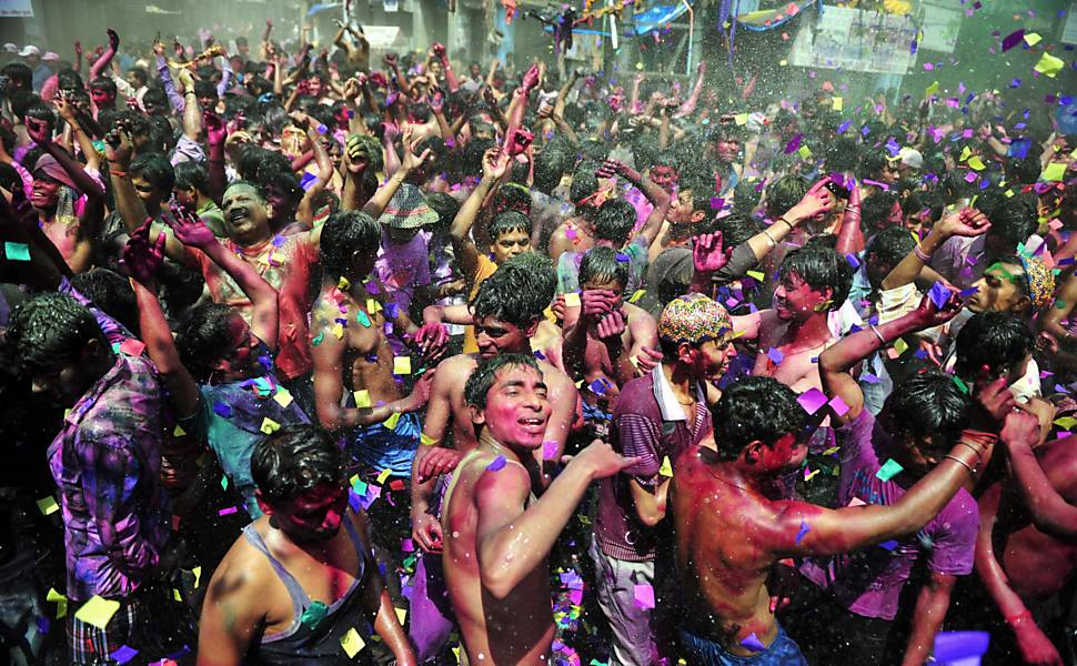 Festival Holi Na Ndia 23052019 Turismo Fotografia Folha De S