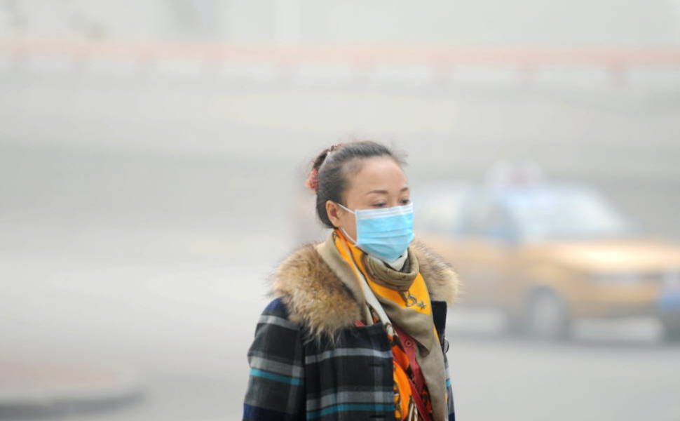 Cidade Chinesa é tomada por poluição