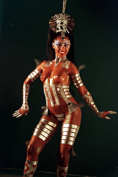 A modelo Valéria Valenssa, que foi Globeleza entre 1991 e 2004
