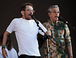 Tom Zé e Caetano Veloso se apresenta no show dos Direitos Humanos, no Ibirapuera, em São Paulo