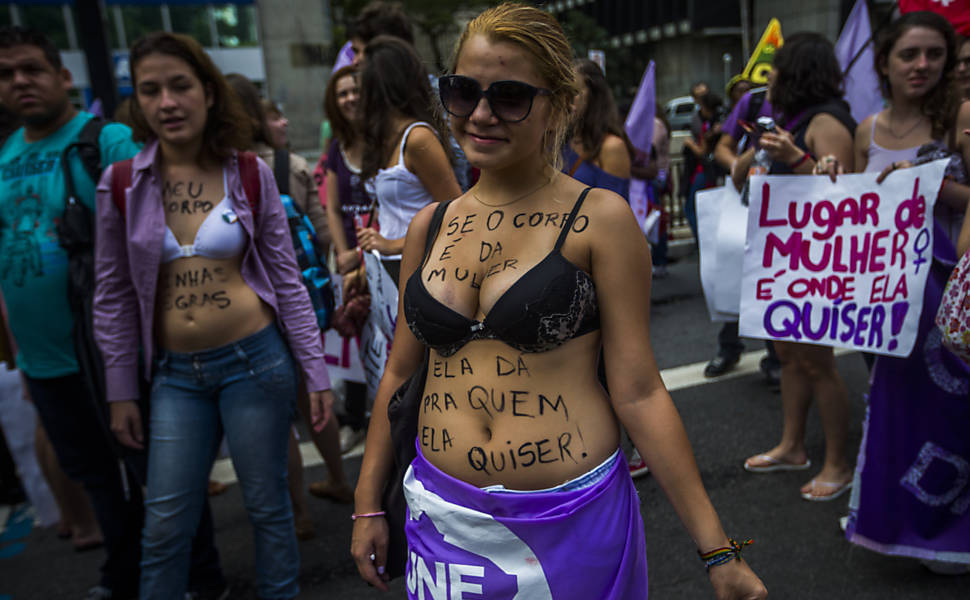 Marcha das mulheres em So Paulo