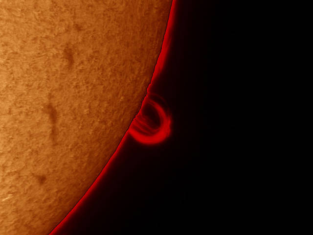 Astrnomo amador fotografa exploses do Sol