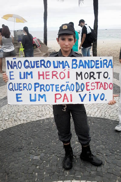 Protesto em Copacabana