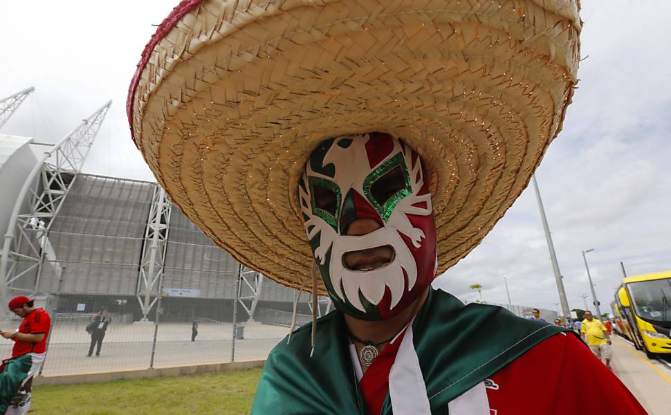 Torcida da partida entre Brasil e Mxico