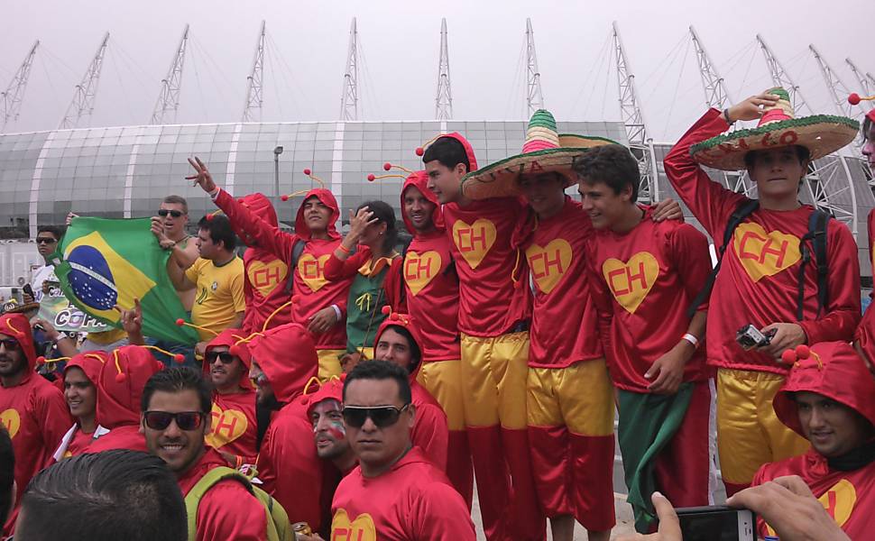 Torcida da partida entre Brasil e Mxico