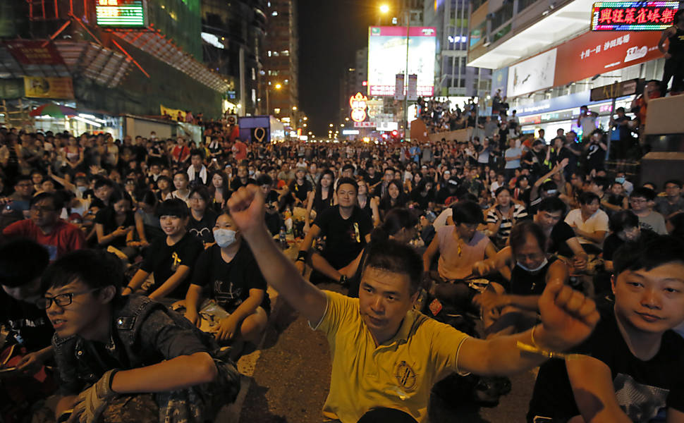 Protesto por eleies abertas em Hong Kong