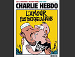 Capa de jornal satírico "Charlie Hebdo" traz Maomé beijando cartunista com o texto "o amor, mais forte do que o ódio" Leia mais