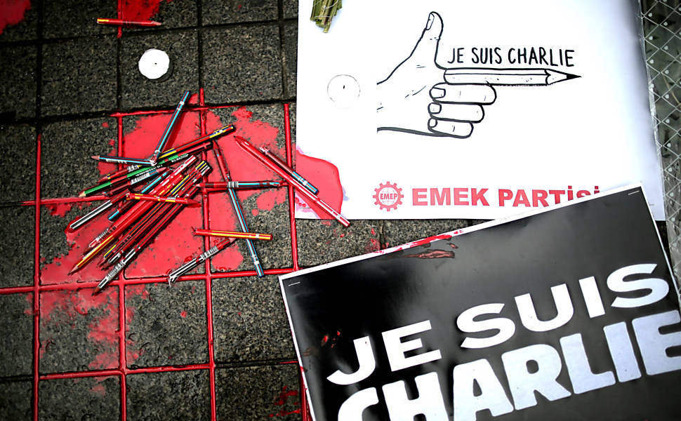 Homenagens s vtimas do "Charlie Hebdo"