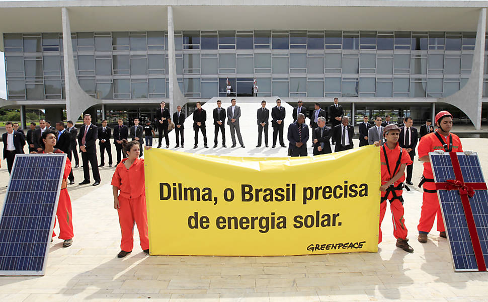 Protesto a favor da energia solar