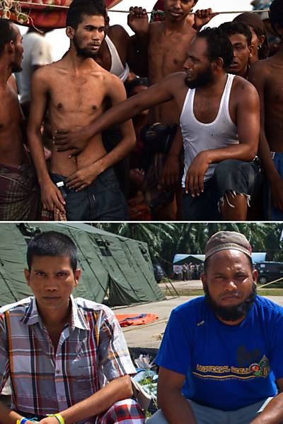Migrantes no Sudeste Asitico - antes e depois de resgate