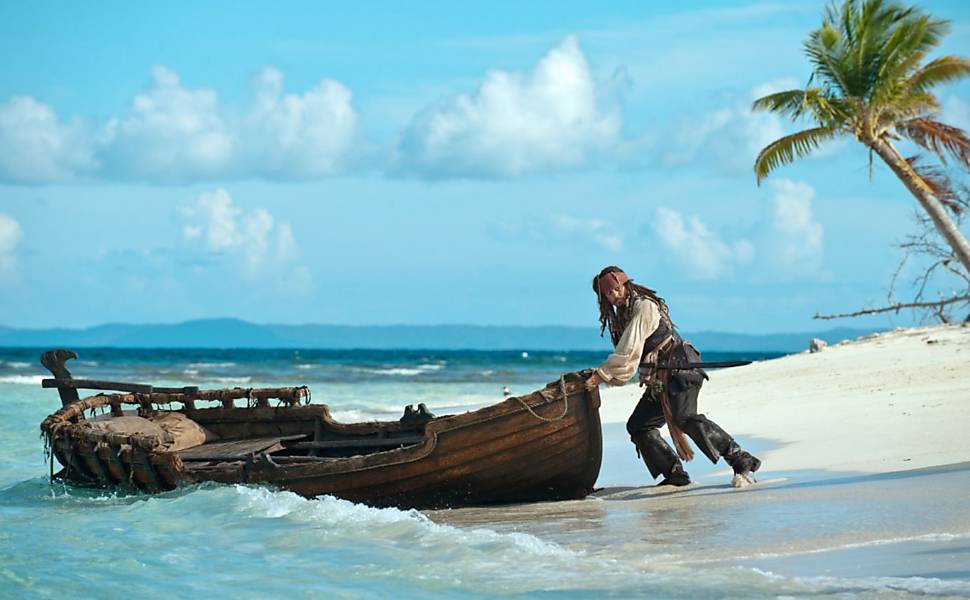 "Piratas do Caribe", com Jonnhy Depp