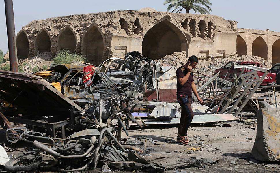 Mercado no Iraque  alvo de atentado