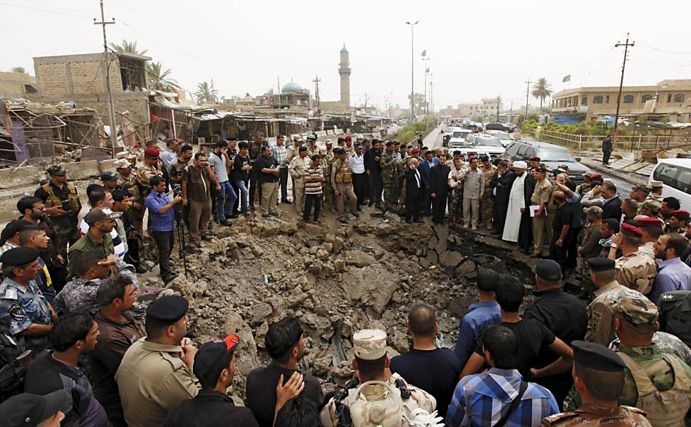 Mercado no Iraque  alvo de atentado