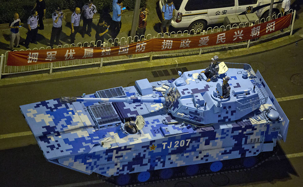 Preparativos de parada militar chinesa