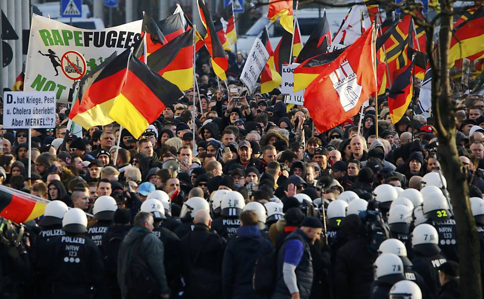Manifestao anti-imigrao na Alemanha