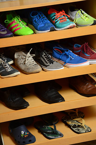 Sapatos organizados