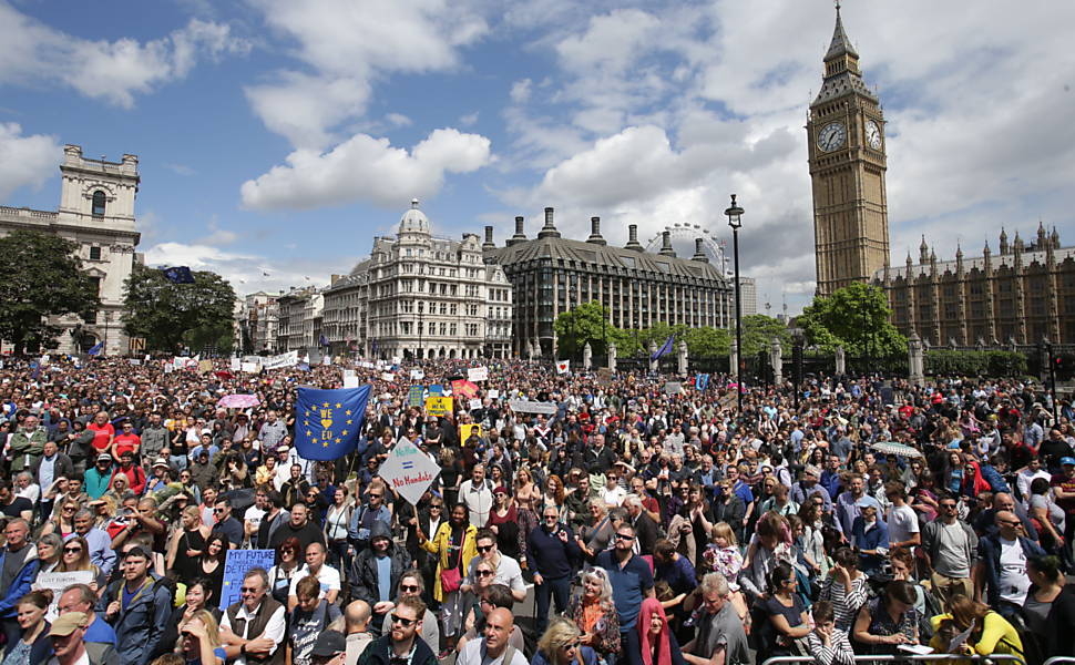 Protestos contra o Brexit em Londres