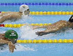 Michael Phelps durante a disputa dos 200 m borboleta