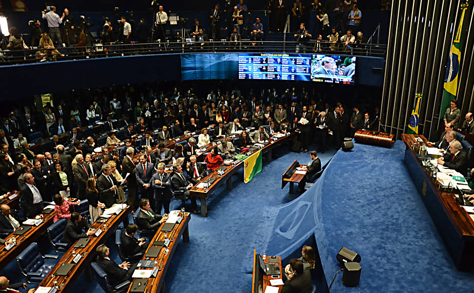 Último dia da votação do impeachment da ex-presidente Dilma Rousseff
