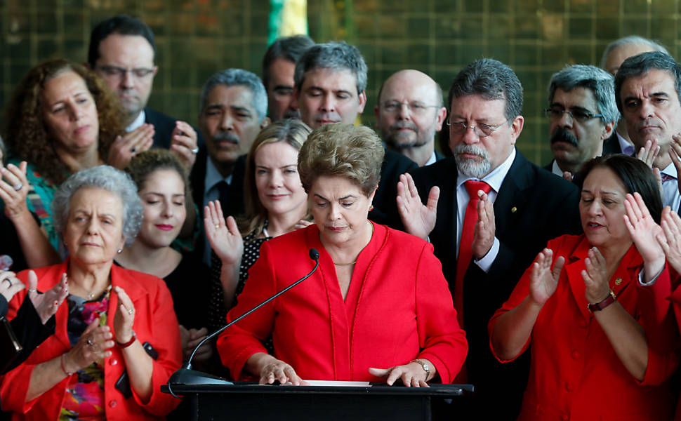 Dilma faz pronunciamento no Palcio da Alvorada