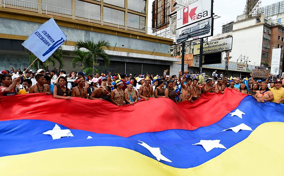 Protestos da oposição na Venezuela