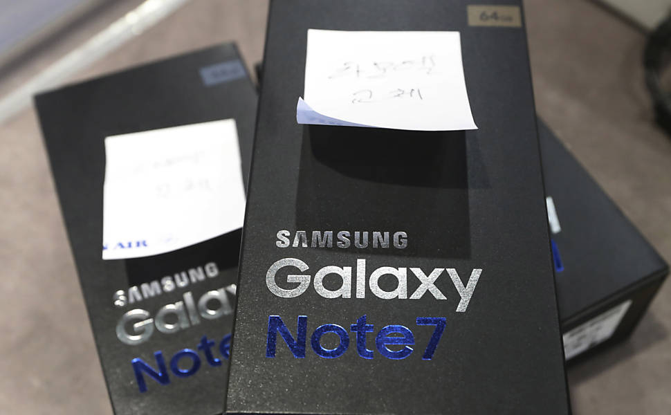 Fogo no Galaxy Note 7 da Samsung